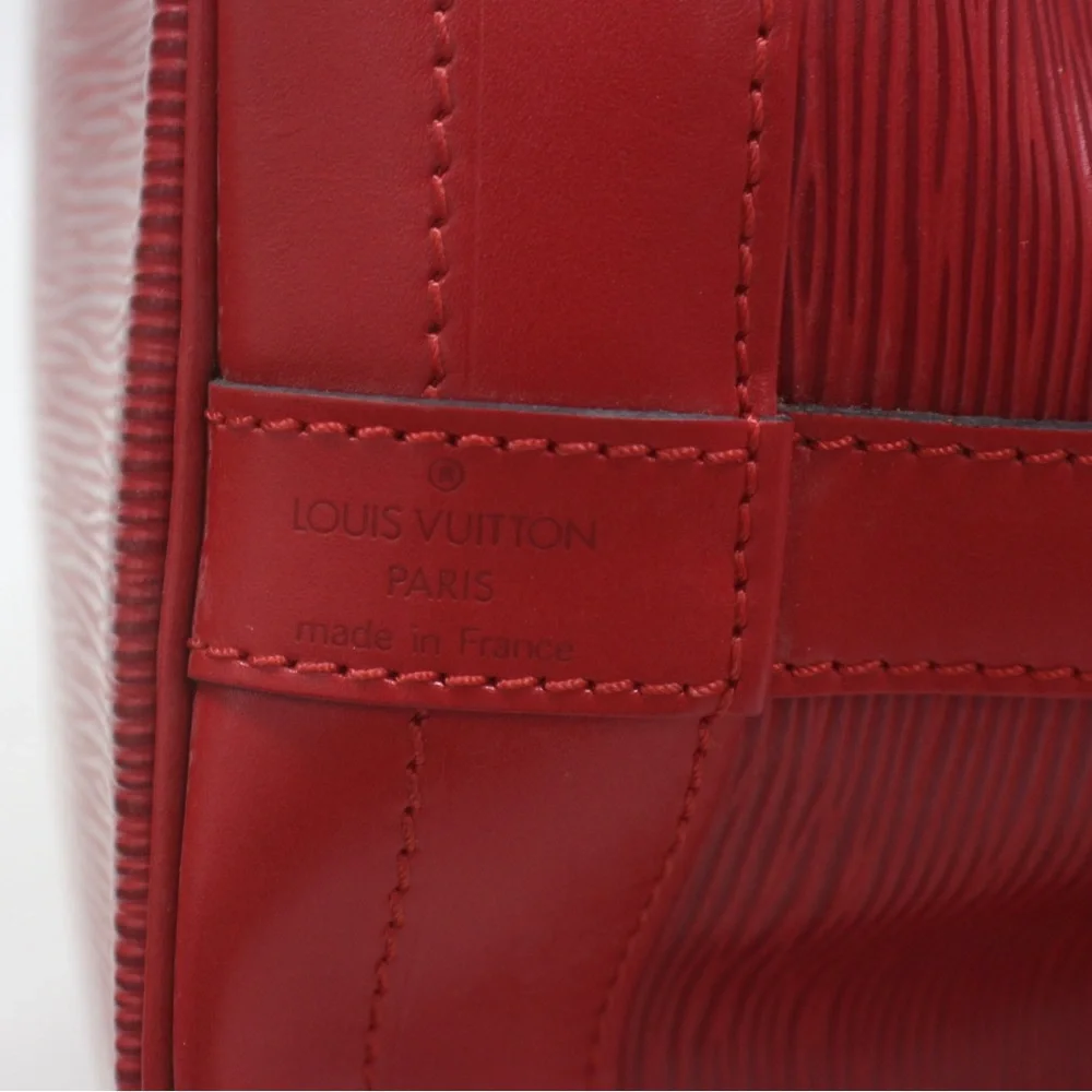 Louis Vuitton Noe Red Epi Shoulder Bag - Picture 6 of 12